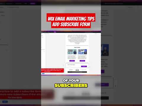 Wix Tips: Wix Subscribe To Mailing List Form [Video]