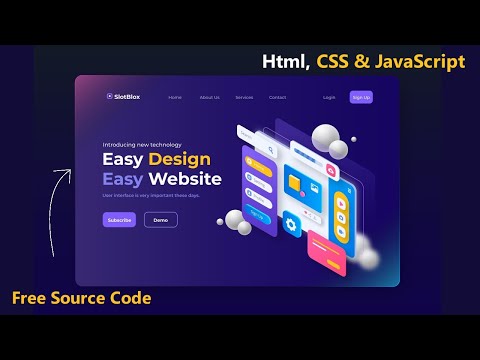 RESPONSIVE UI UX Landing page template Design using HTML CSS JavaScript || Web Design @rayen-code [Video]