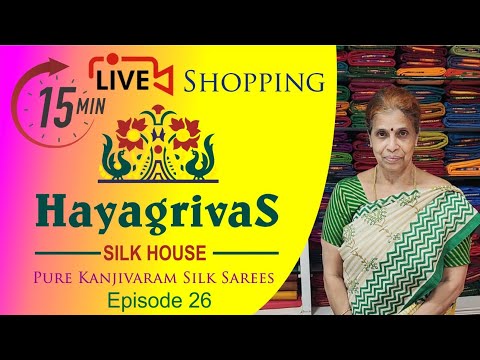 15 Mins LIVE Shopping with Hayagrivas Silk House | Pure Silk Sarees Online Shopping [Video]