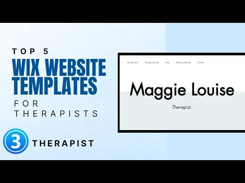 Top 5 Wix Website Templates for Therapists: 3 – Therapist [Video]