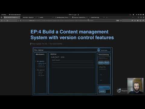 Ep4 (Build workspace sidebar) | Build a CMS with version control features ( Nodejs | React | Git ) [Video]