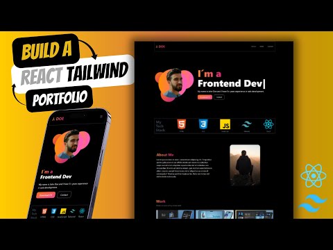 Step by Step Tutorial for React JS Portfolio Website Using Tailwind CSS [Video]
