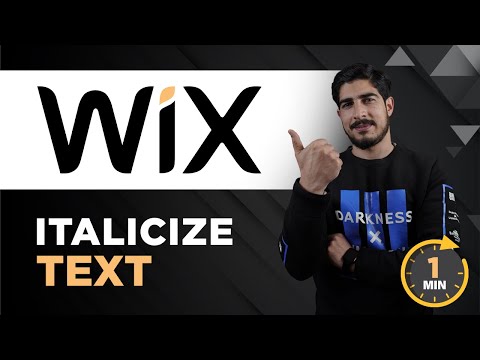 How To Italicize Text On Wix 2024 | Italic Text In Wix [Video]