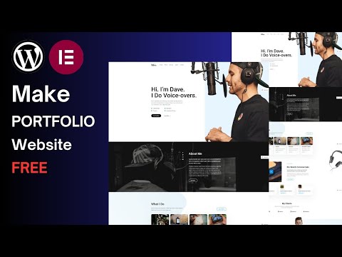 How To Make a Personal Portfolio Website in WordPress with  free Elementor for Voice Over Artist [Video]