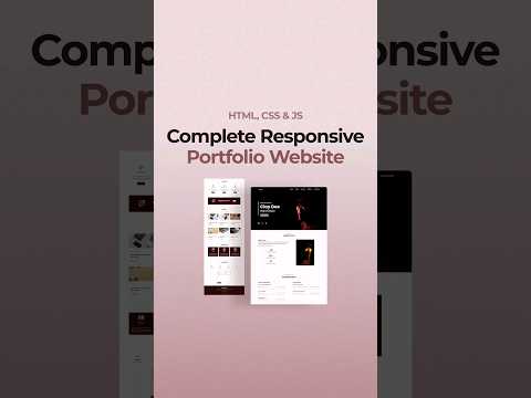 Complete Responsive Personal Portfolio Website Using HTML CSS And JavaScript [Video]
