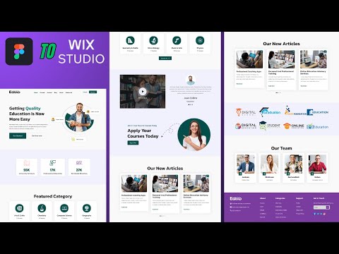 Wix Studio tutorials for beginners 2024 | Figma to Wix studio | ACADEMY website in Wix studio [Video]