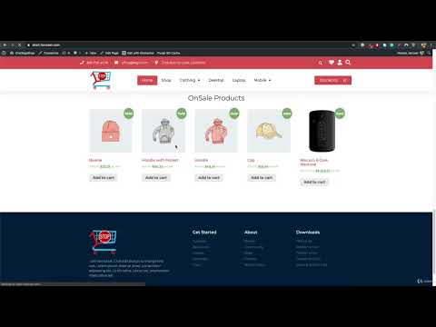 Creating the Custom footer | Project 4 – eCommerce Website using WordPress | Lesson 105 [Video]