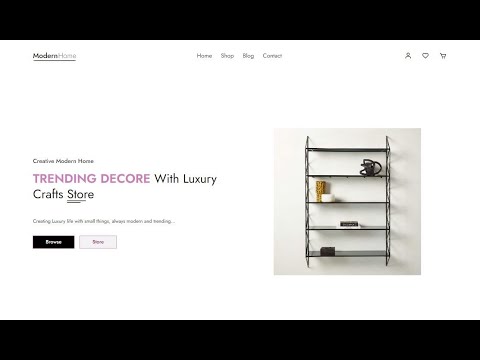 Creating Modern Home Furniture  Store Ecommerce using HTML, CSS and Javascript | Part 1 [Video]