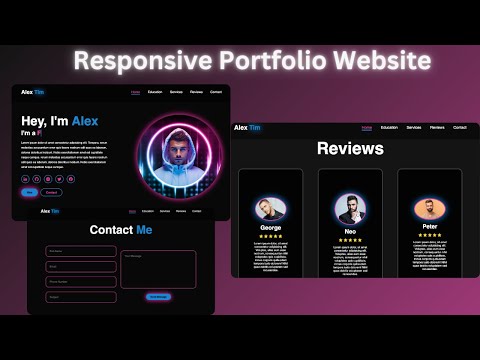 How to Create Responsive Portfolio Website with HTML,CSS & JAVASCRIPT [Video]