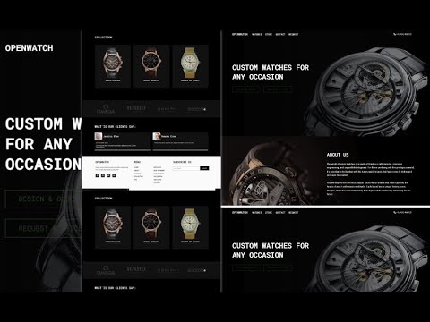 Creating Modern Watch Store  Store Ecommerce using HTML, CSS and Javascript Full Page [Video]