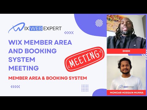 Wix Member Area And Booking System Meeting | Wix Web Expert [Video]
