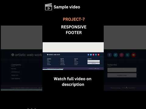 “Creating a Responsive Footer for Your Website” [Video]