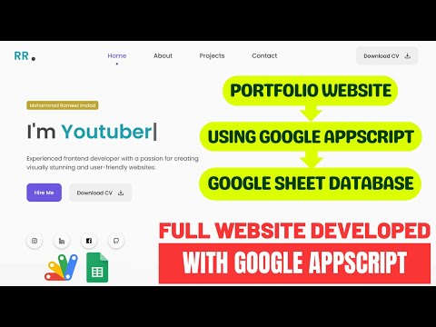 How to Make Portfolio Website using Google Apps Script & Google Sheet | W1 [Video]