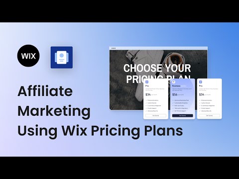 How to create an Affiliate Marketing Program for Wix Pricing Plans [Video]