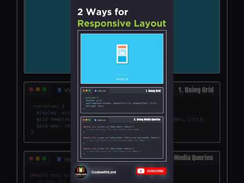 Responsive layout using html , css and javascript [Video]