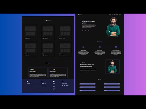 Build a Responsive Personal Portfolio Website Using HTML CSS Javascript Step by step [Video]