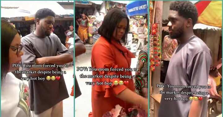 “Hot Boy Like Me”: Nigerian Man Embarassed after Watching Mum Price Meat at Market, Video Trends
