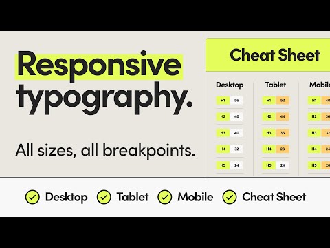 Web Design Responsive Typography – Easily set up sizes to use on every project and save time. [Video]