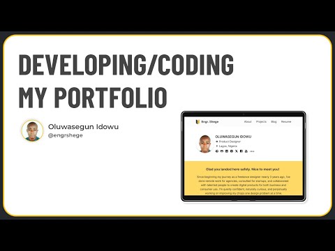 Developing/Coding My Portfolio Website [Video]
