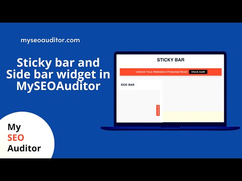 Sticky bar and side bar widget in MySEOAuditor [Video]