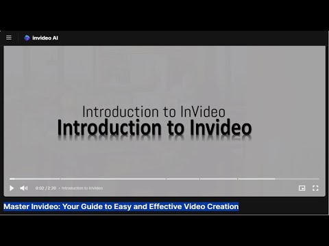 Master Invideo_Your Guide to Easy and Effective Video Creation