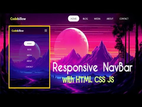 create an all device responsive navbar using html css js only! Beautiful navbar design html css js [Video]