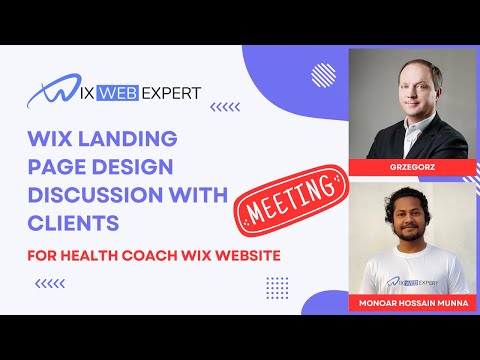Wix Landing Page Design discussion with clients for health coach website | Wix Web Expert [Video]