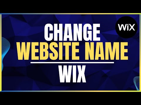 How To Change Website Name On Wix Tutorial [Video]