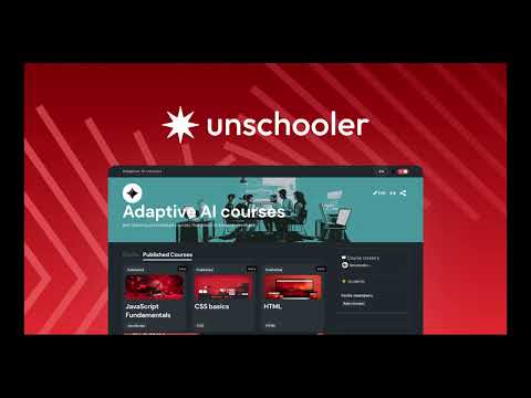 Unschooler Lifetime Deal | AI Powered Course Creation for Video Content, Quizzes & Tasks