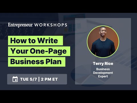 How to Write Your One-Page Business Plan Workshop with Terry Rice [Video]