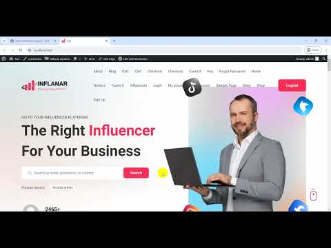 Inflanar – Influencer Marketplace WordPress Theme – Import Demo [Video]