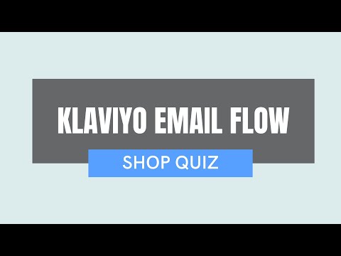 Tutorial 4️⃣ Sending Quiz Results Emails with Klaviyo | Shop Quiz: Product Recommender [Video]