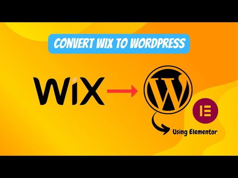 Convert or migrate existing WIX website to WordPress using Elementor Page Builder Plugin [Video]