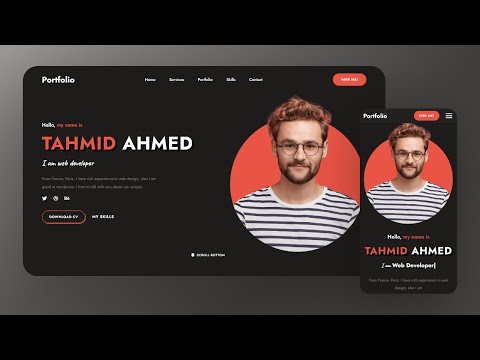 Responsive Personal Portfolio Website using HTML And CSS | step by step [Video]