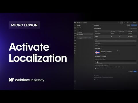 Activate your free preview of Webflow Localization [Video]