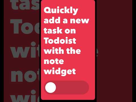 Quickly add a new task on Todoist with the note widget 📝✨ [Video]