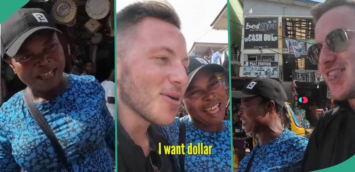 “You’re My Husband”: Nigerian Mum with Kids Rushes Oyinbo Man in Market, Begs Him to Marry Her [Video]