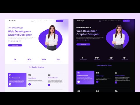 Personal Portfolio Website Using HTML CSS and JavaScript | Responsive Web design [Video]