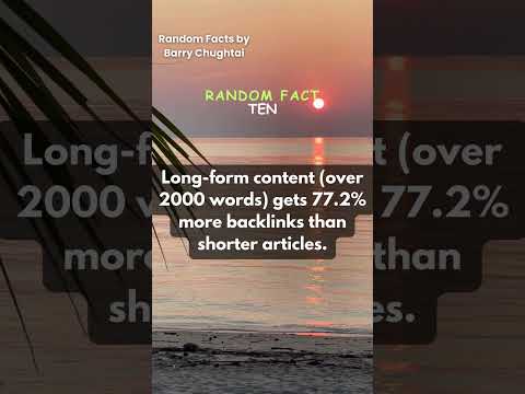 Fact 10 – How Long-Form Content Boosts Backlinks by 77.2%! [Video]