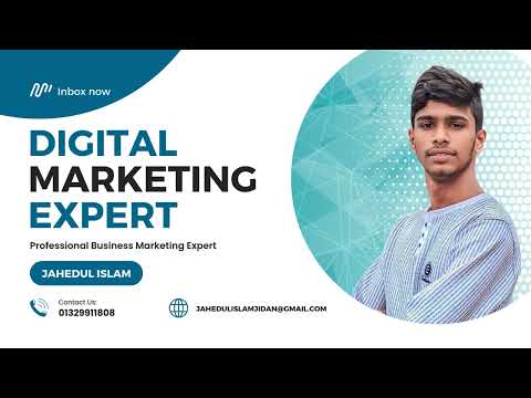 Blue White Modern Bold Digital Marketing Expert Video