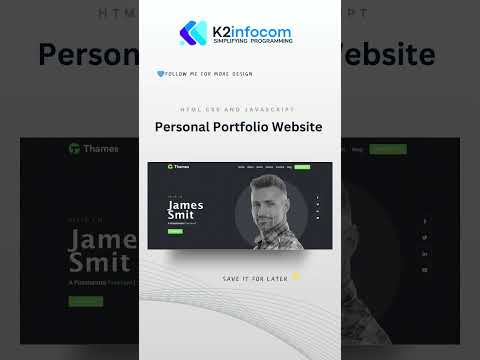 How to make Personal Portfolio HTML CSS and JavaScript | personal Website [Video]