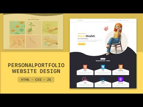 Create A Responsive Personal PORTFOLIO Website Design Using [ HTML CSS JS ] – Step By Step [Video]