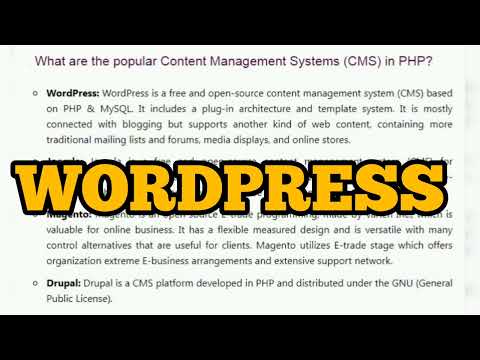 What are the popular Content management Systems CMS [Video]