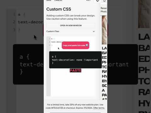 Here’s a quick Squarespace CSS tip to remove the underline from your links ✨ [Video]