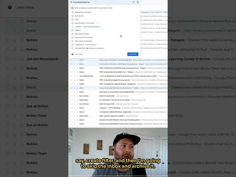 Create filters in Gmail to automatically sort emails [Video]