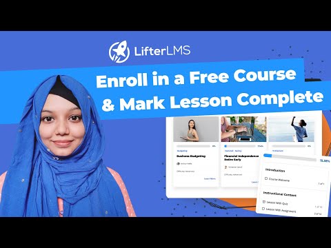 How to Enroll in a Free Course and Mark Lesson Complete [Video]