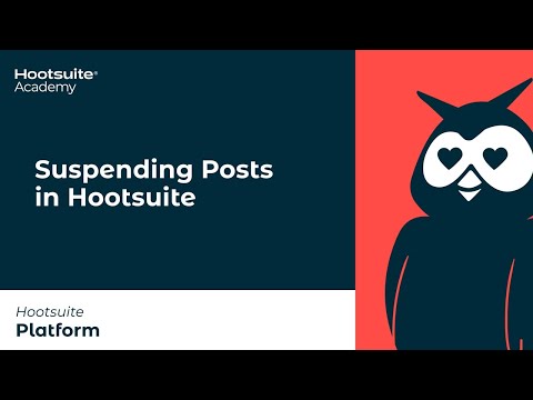 How to Suspend Posts with Hootsuite [Video]