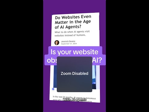 Is your website obsolete with AI Agents? [Video]