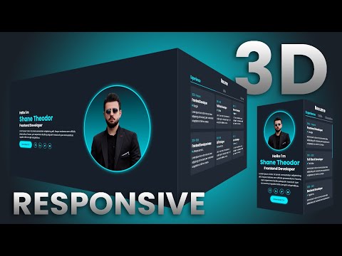 Responsive 3D Personal Portfolio Website using HTML CSS & Javascript [Video]