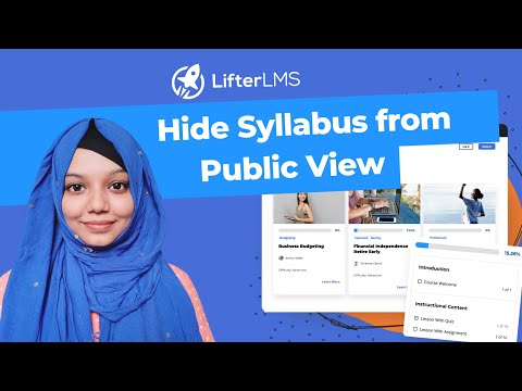 How To Remove The Course Syllabus or any Blocks from Public View [Video]